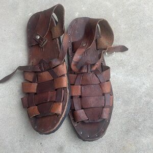 Handcrafted Leather Woven Sandals for Men